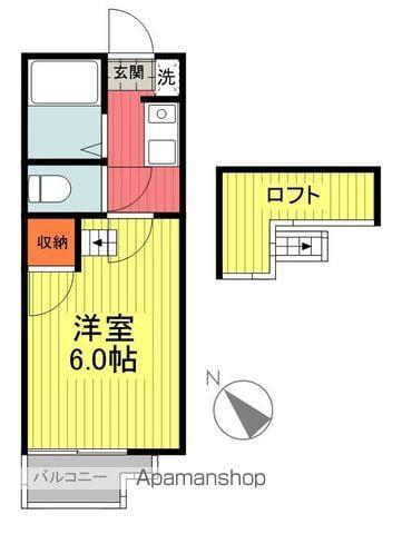 アンビックス16(1K/2階)の間取り写真