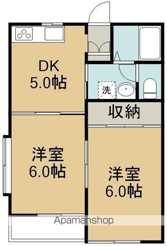 エクセルシャトーⅢ(2DK/1階)の間取り写真