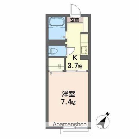 アビタシオンA(1K/1階)の間取り写真