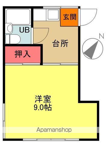 メゾン秀月(1K/2階)の間取り写真