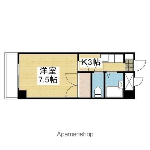 ブラウンハイム3(1K/2階)の間取り写真