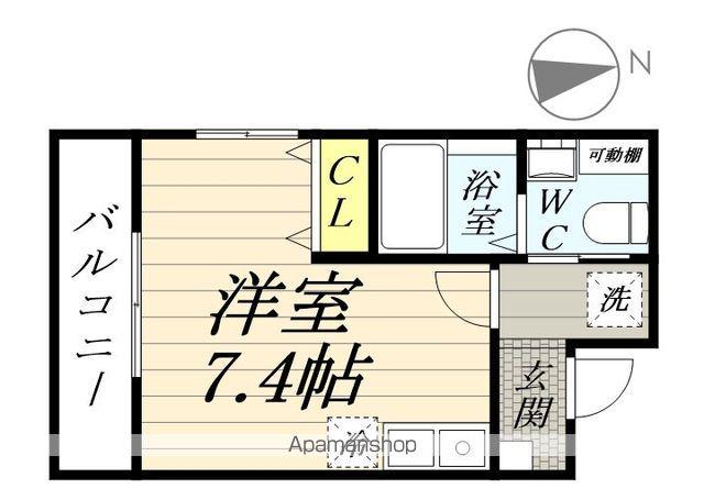 春のそよ風とESPRESSO(ワンルーム/1階)の間取り写真