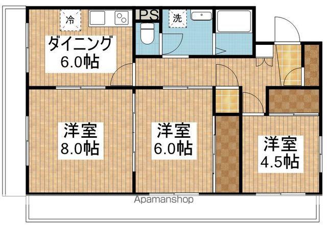 桜ケ丘ハイツ(3DK/2階)の間取り写真