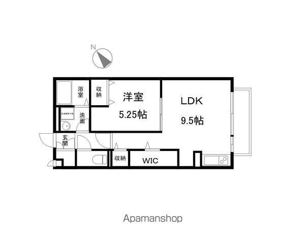 セジュールコウハナ(1LDK/2階)の間取り写真