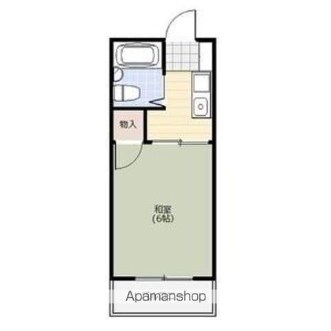 カーサソシアル(1K/2階)の間取り写真