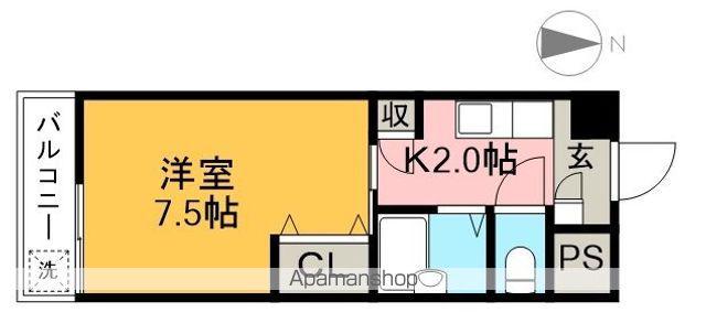 コートクレソン21(1K/3階)の間取り写真