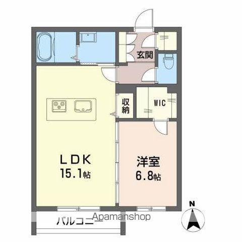 グランデュオ イースト(1LDK/2階)の間取り写真