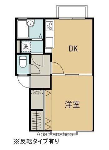 ピュアハウス(1DK/1階)の間取り写真