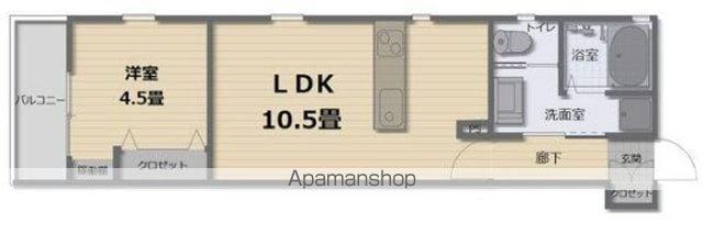 サフィオ弐番館(1LDK/1階)の間取り写真