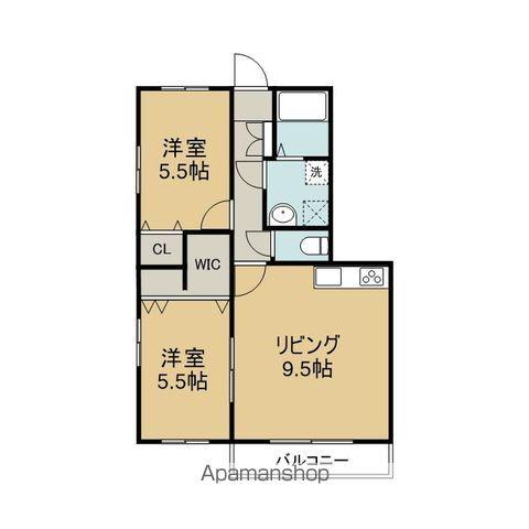 ポディウム南行徳(2LDK/2階)の間取り写真