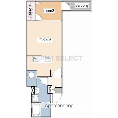 ILL BE清水白壁(1LDK/1階)の間取り写真