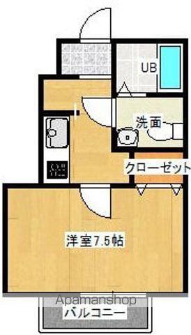 アーバンフラッツ夕顔瀬(1K/1階)の間取り写真