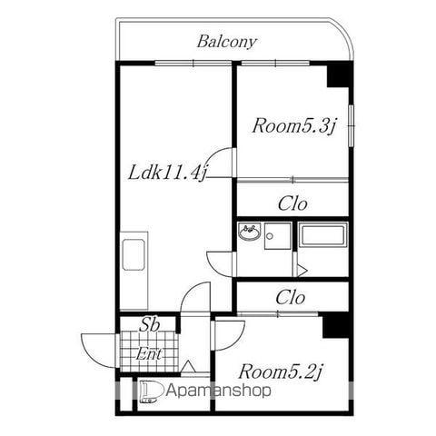 G1ビル牧の里(2LDK/4階)の間取り写真