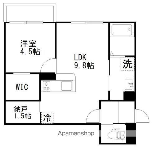 MERCURY船橋(1SLDK/1階)の間取り写真