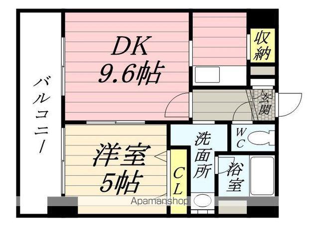 ラクラス札幌北7条(1LDK/9階)の間取り写真