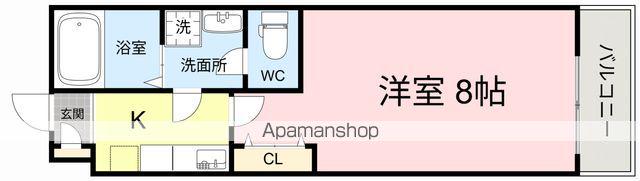 フルハウス(1K/1階)の間取り写真