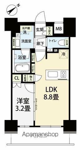 デュオステージ海老名Ⅱ(1LDK/10階)の間取り写真