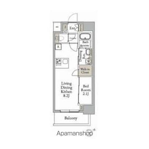 LIVEFLAT千種ウエスト(1LDK/6階)の間取り写真