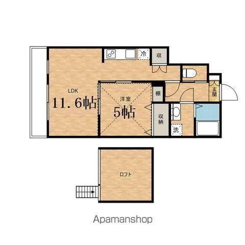 パークアレイ(1LDK/1階)の間取り写真