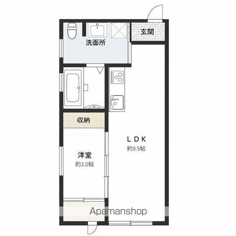 KOYA 430(1LDK/1階)の間取り写真