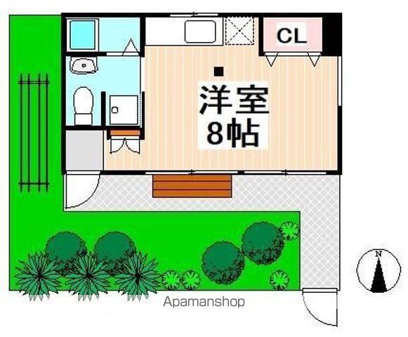 東急世田谷線 下高井戸駅 徒歩8分 1階建 築65年(ワンルーム)の間取り写真
