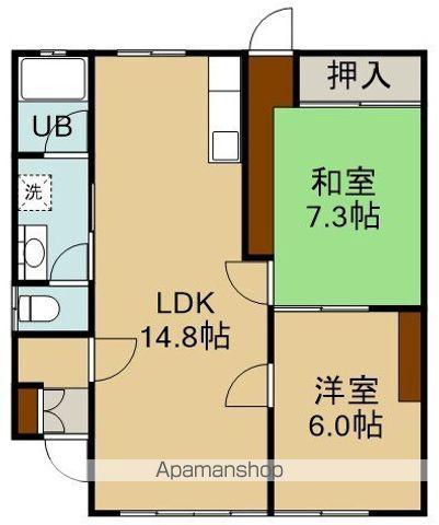 マンションT&K(2LDK/2階)の間取り写真