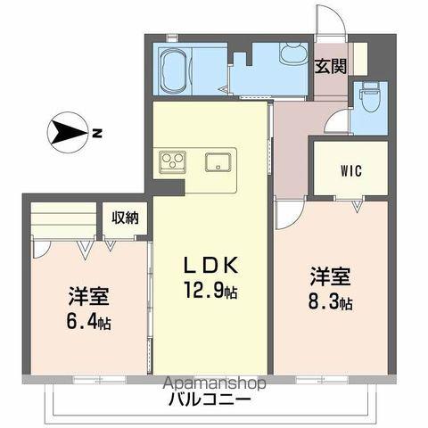 シャーメゾン千鳥(2LDK/2階)の間取り写真