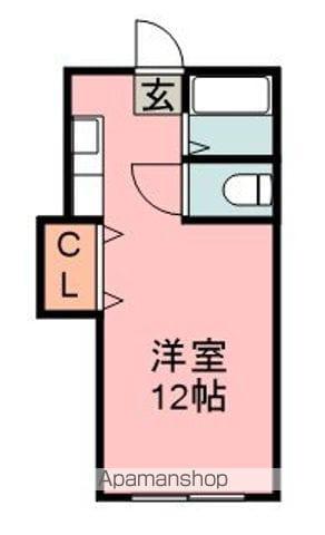 しらいしコーポ(ワンルーム/1階)の間取り写真