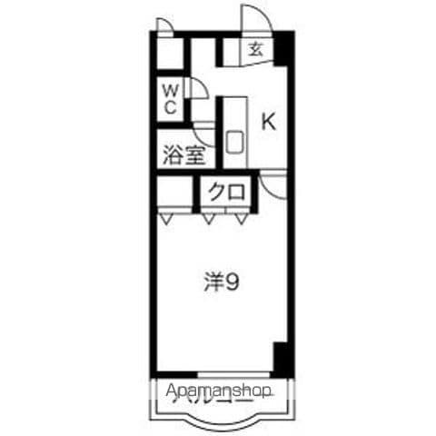 舘坂マンション(1K/1階)の間取り写真