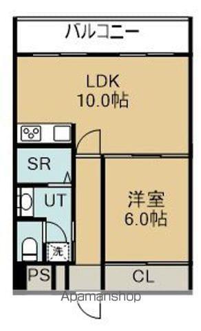 ライオンズマンション五稜郭(1LDK/6階)の間取り写真