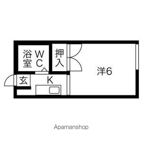 上田レジデンス(1K/1階)の間取り写真