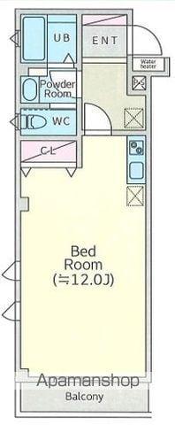 ラポール(ワンルーム/2階)の間取り写真
