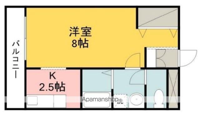 プレアール三番町(1K/4階)の間取り写真