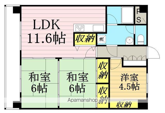ディオ五輪(3LDK/2階)の間取り写真