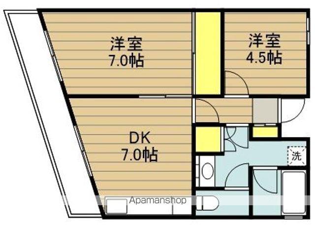 フリーデンハイム立野際(2DK/2階)の間取り写真