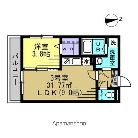 GLAM馬橋(1LDK/1階)の間取り写真