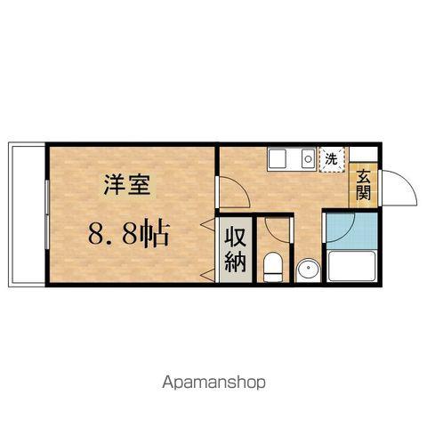 リヴェール市川(1K/1階)の間取り写真