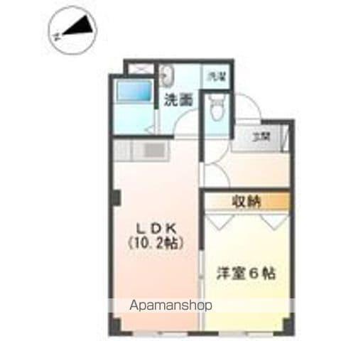 マンション中澤(1LDK/3階)の間取り写真