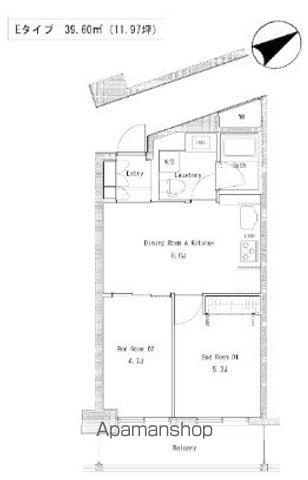 SOCIETY 蔵前(1DK/11階)の間取り写真