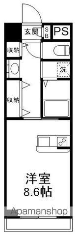 プルミエ(ワンルーム/2階)の間取り写真