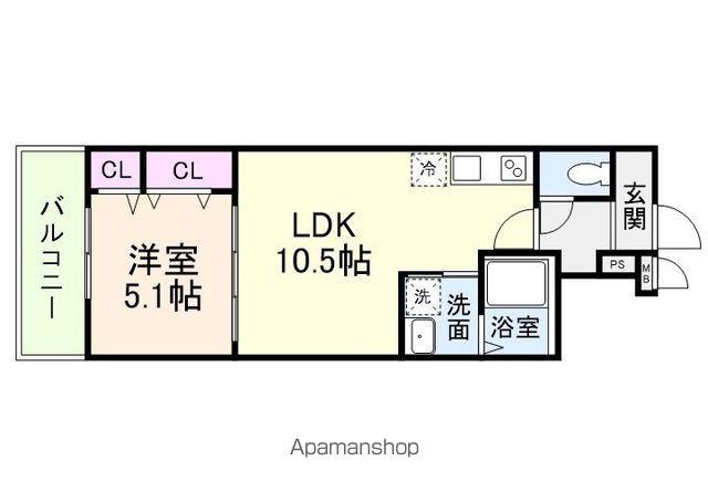 CHARME PARKSIDE Ⅱ(1LDK/1階)の間取り写真
