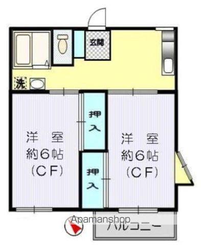 メゾンドヴァンテーヌ(2K/2階)の間取り写真