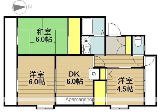 第2熊木ハイツ(3DK/1階)の間取り写真