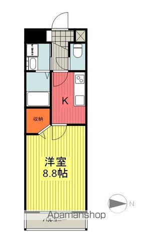 アークデュオ福島万世町(1K/13階)の間取り写真