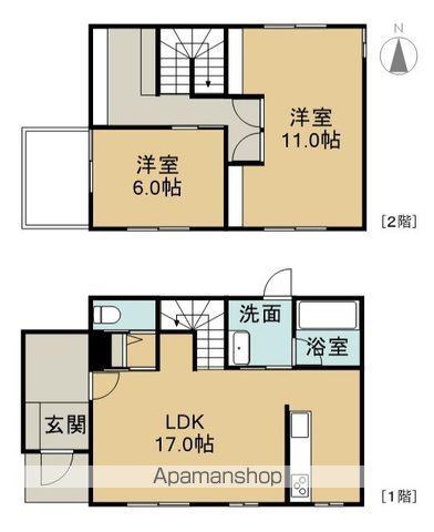 予讃線 新居浜駅 徒歩20分 2階建 新築(2LDK)の間取り写真