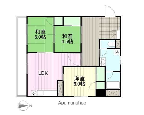 サンライズ仙台(3LDK/5階)の間取り写真