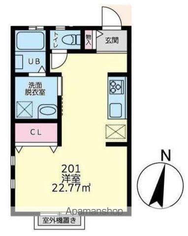 GROW(ワンルーム/2階)の間取り写真