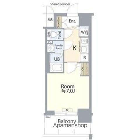 エスプレイス名古屋神宮前(1K/15階)の間取り写真