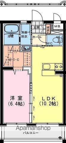 ルナ レインボー(1LDK/4階)の間取り写真