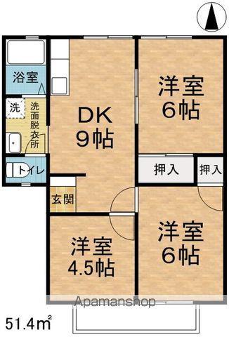 アーバンのぐちA(3LDK/1階)の間取り写真